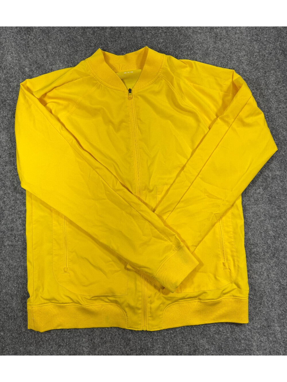 Under Armour Curry UNDRTD Mens Jacket Small Yellow Stretch Loose Full Zip Jacket